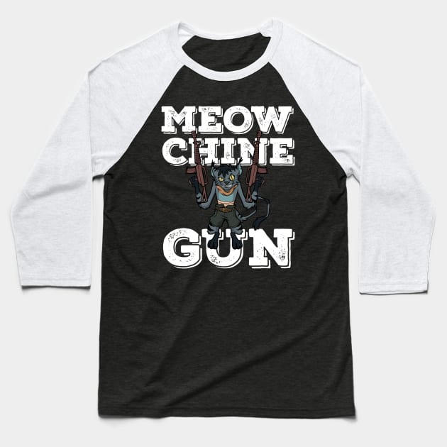 2nd Amendment Patriotic Pro Gun Owner Cat Rifle Kitty Guns Baseball T-Shirt by TellingTales